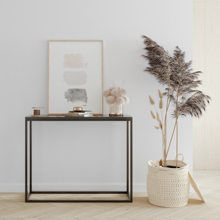 Schwarze Industriekonsole, Loft, für Flur 100