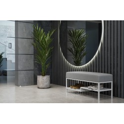 Polstersitzbank Esche Cord, für Flur Weiß